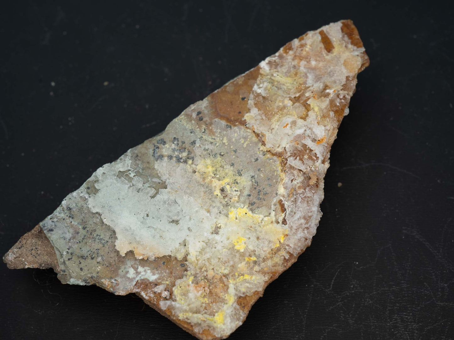 Boltwoodite, Asbolane & Birnessite - Jomac Mine, San Juan, Utah (ex. Patrick Haynes col.)