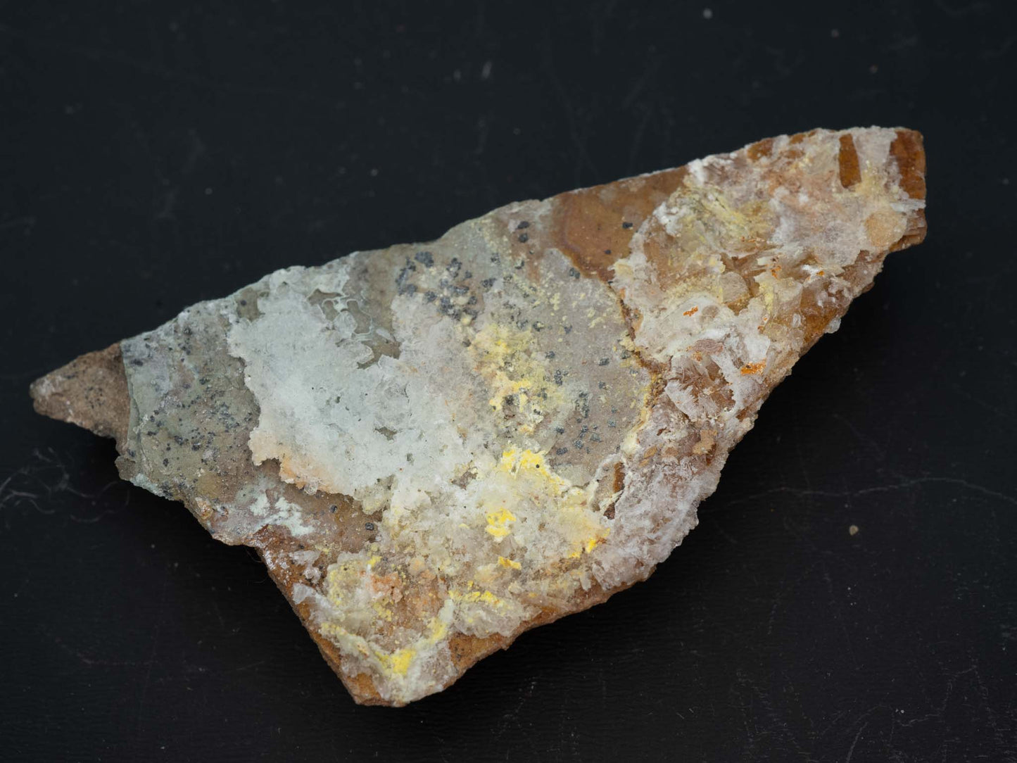 Boltwoodite, Asbolane & Birnessite - Jomac Mine, San Juan, Utah (ex. Patrick Haynes col.)
