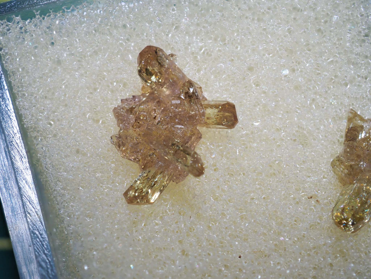 MICROMOUNT: Vesuvianite -Jeffrey Mine, Val-des-Sources, Les Sources RCM, Estrie, Québec, Canada