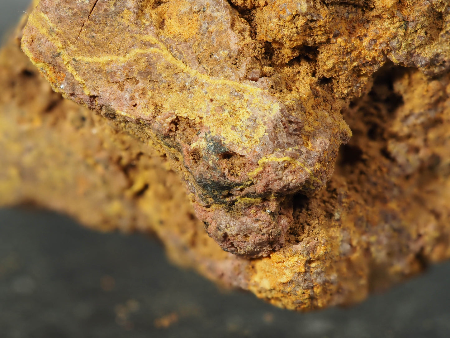 Uraninite & Curite - Shinkolobwe Mine, Shinkolobwe, Kambove Territory, Haut-Katanga, DR Congo