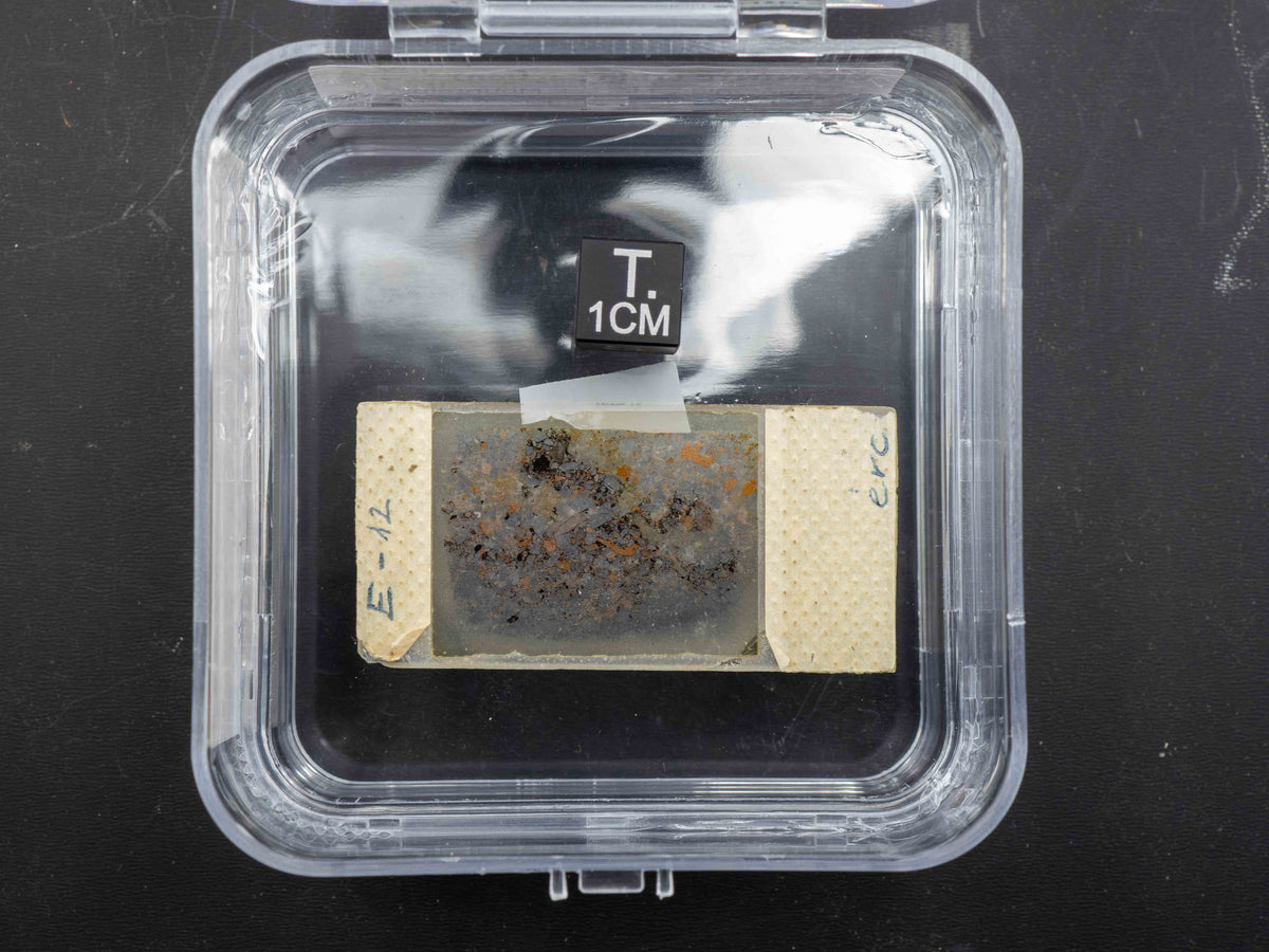Vintage Uraninite Thin Section - Kővágószőlős, Mecsek Mountains, Baranya County, Hungary