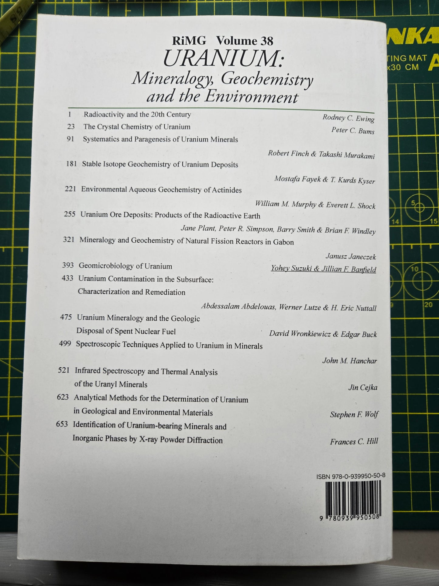 Uranium: Mineralogy, Geochemistry, and the Environment