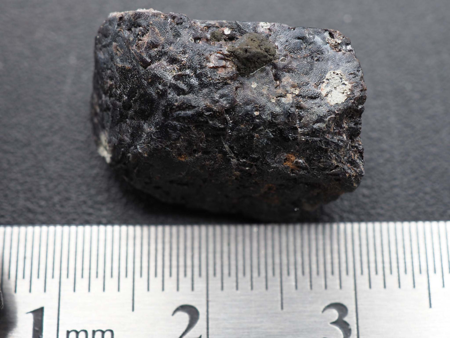 Uraninite Crystal on Titanite (Sphene) Crystal - Albion Lake, Bancroft, Ontario, Canada