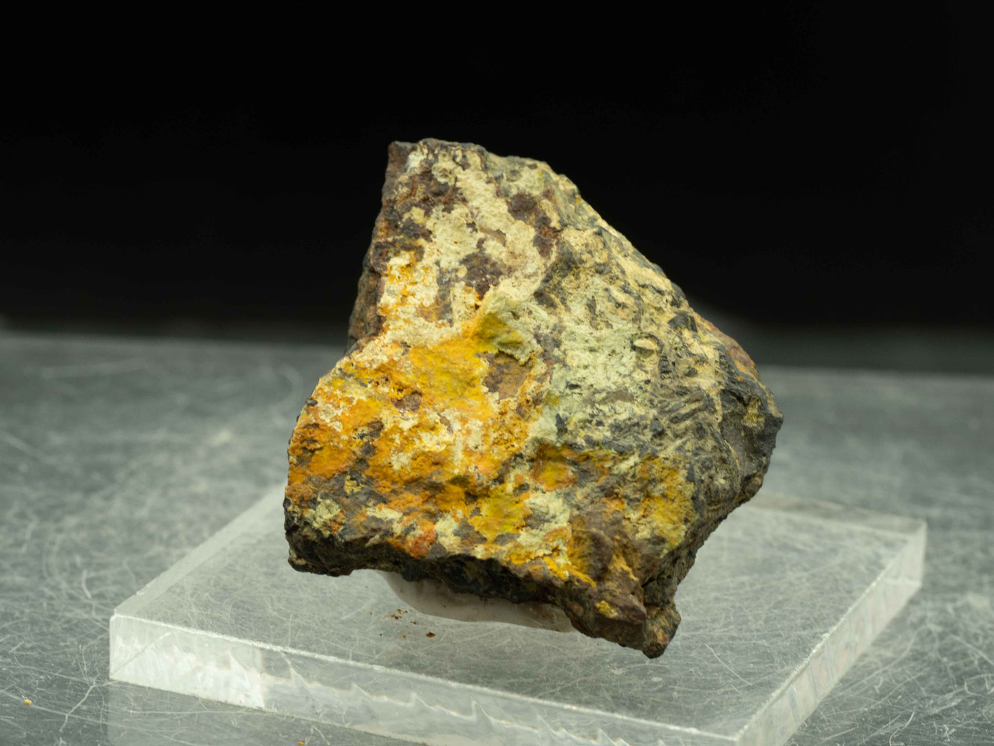 Masuyite, Uranophane & Uraninite - Rabbit Lake Mine, Lake Athabasca Region, Saskatchewan, Canada