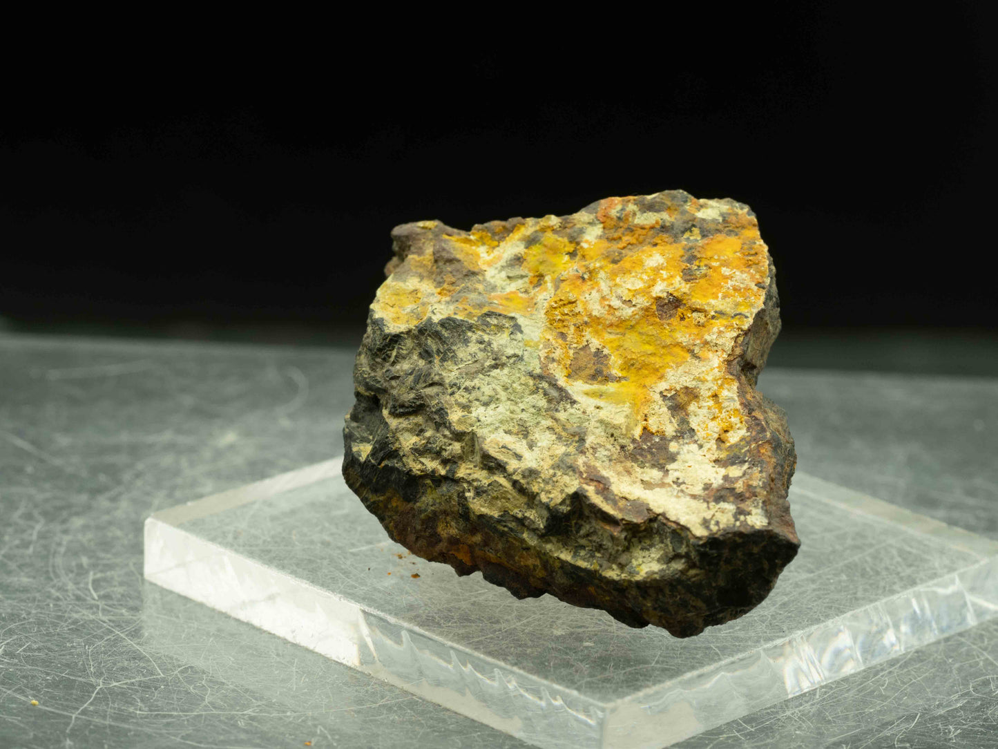 Masuyite, Uranophane & Uraninite - Rabbit Lake Mine, Lake Athabasca Region, Saskatchewan, Canada