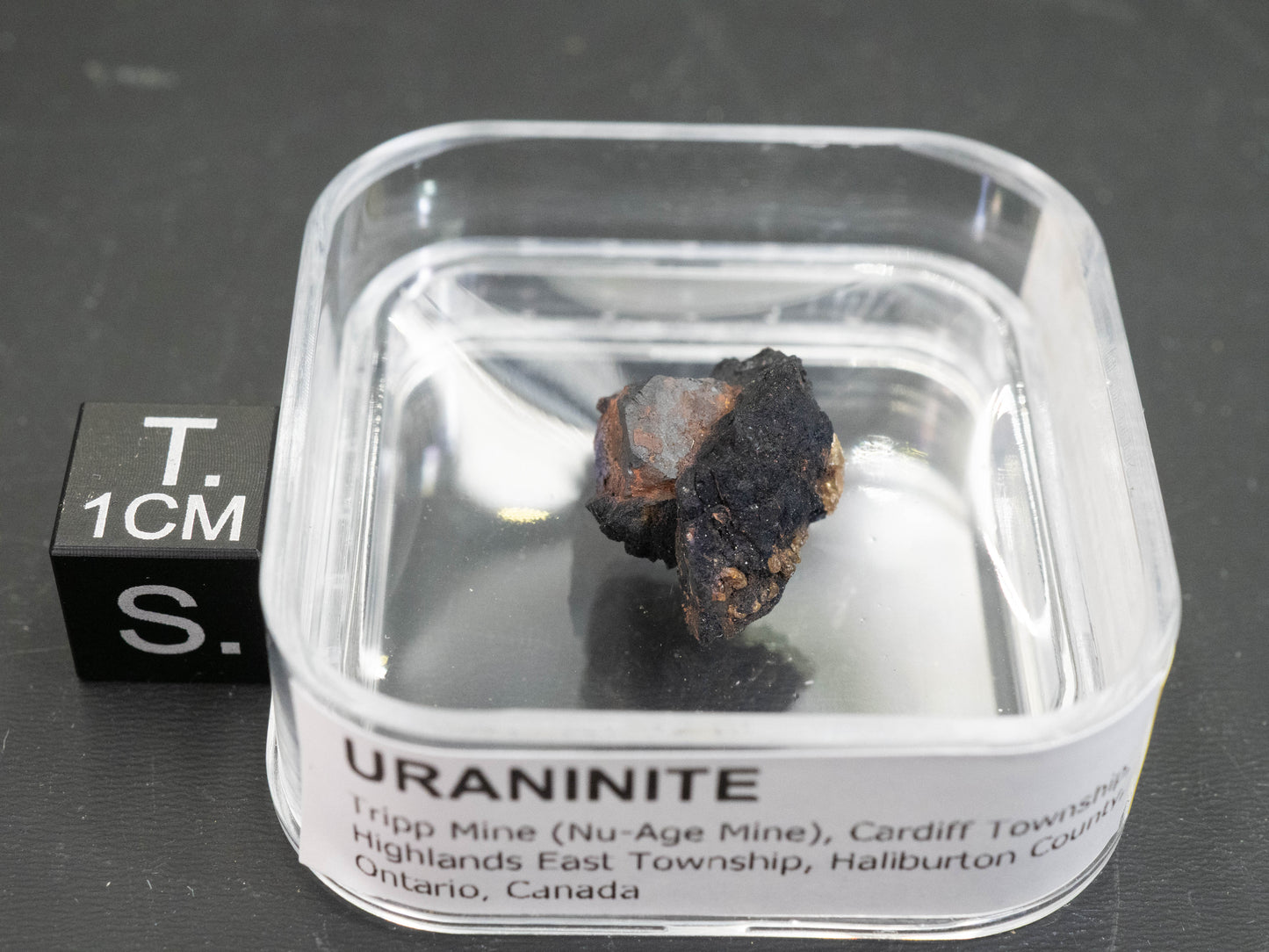 Uraninite Crystals - Tripp Mine (Nu-Age Mine), Cardiff Township, Highlands East Township, Haliburton County, Ontario, Canada