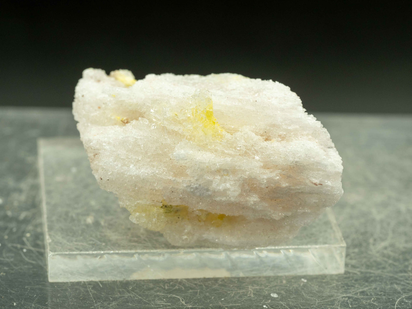 Sklodowskite on Gypsum — Chihuahua, Mexico. Ex. Jack Nieburger Collection