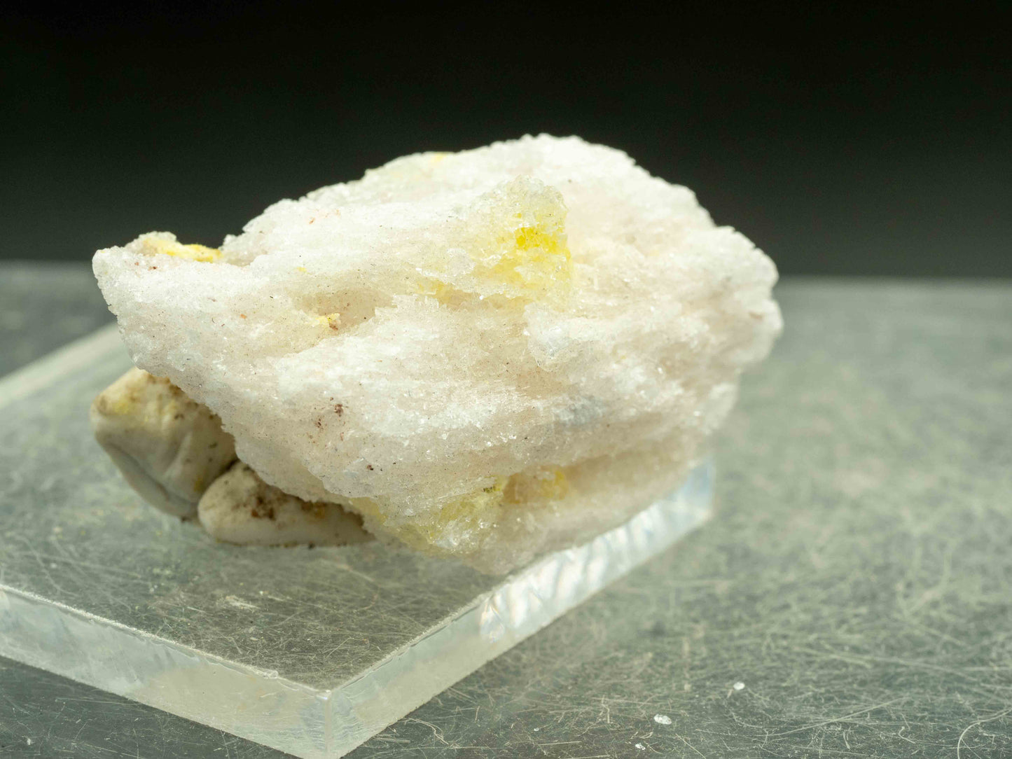 Sklodowskite on Gypsum — Chihuahua, Mexico. Ex. Jack Nieburger Collection