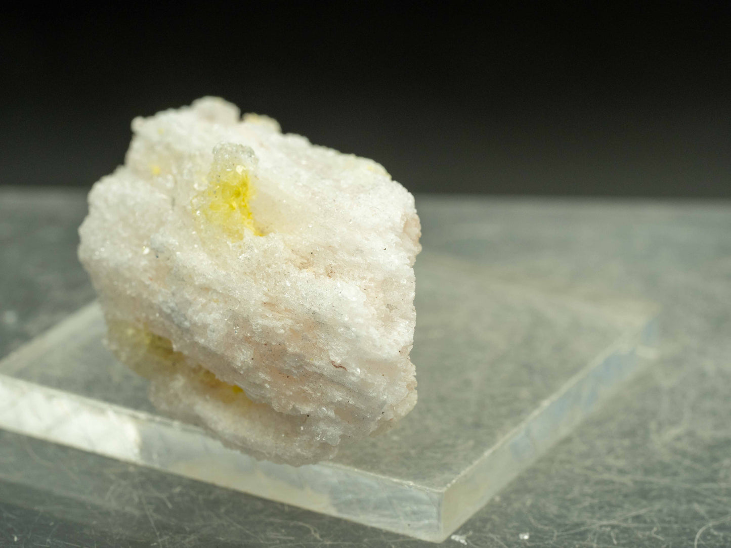 Sklodowskite on Gypsum — Chihuahua, Mexico. Ex. Jack Nieburger Collection