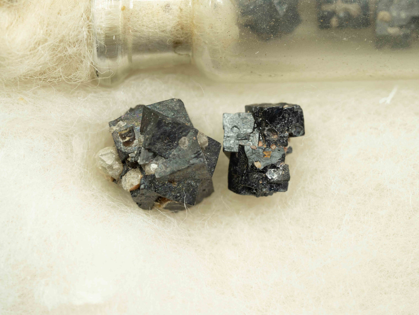 Thorian-Uraninite Crystals — Tory Hill, Haliburton County, Ontario, Canada Classic Riker Mount Set — Ex Ward's Scientific Establishment