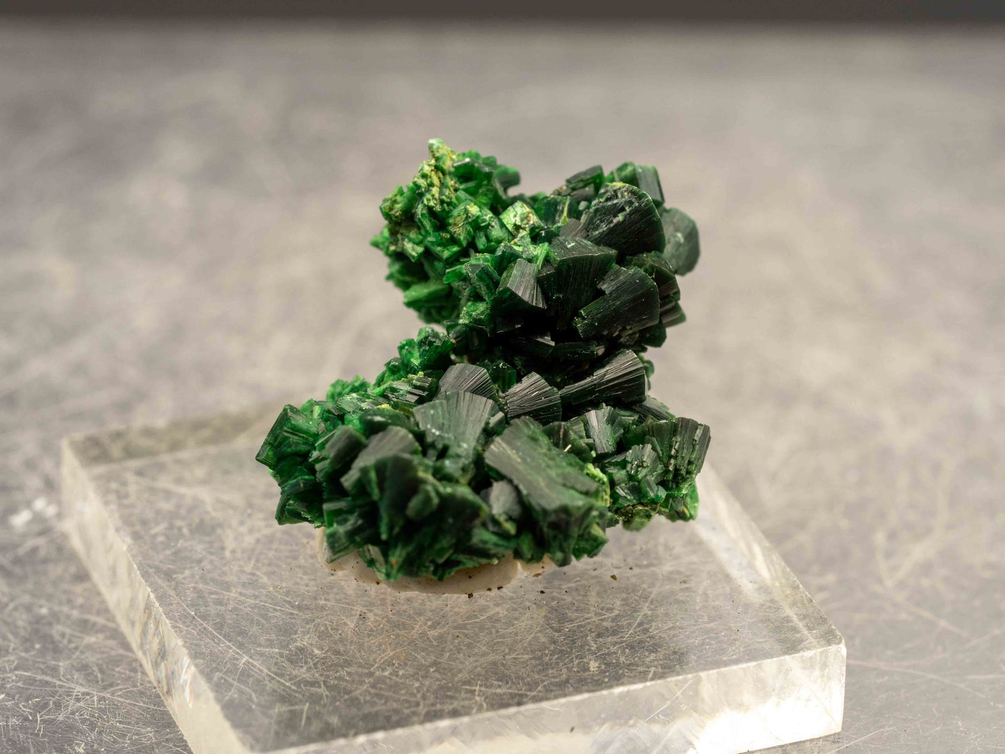 Torbernite Crystal Cluster — Margabal Mine, Aveyron, France