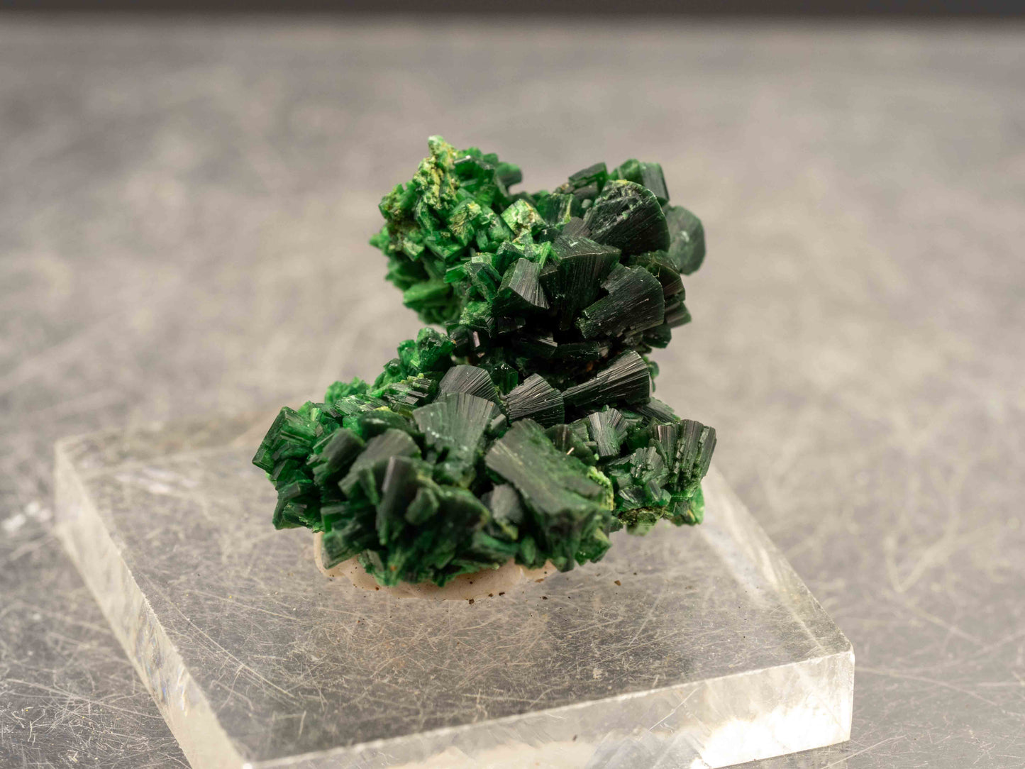 Torbernite Crystal Cluster — Margabal Mine, Aveyron, France