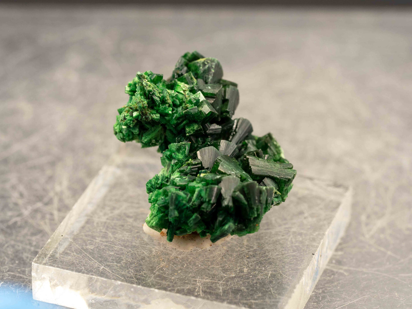 Torbernite Crystal Cluster — Margabal Mine, Aveyron, France
