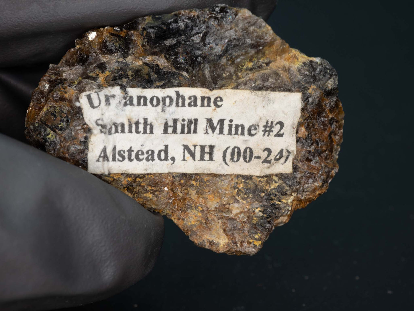 Uranophane - Smith Hill Mine #2 Mine, Alstead, N.H., USA