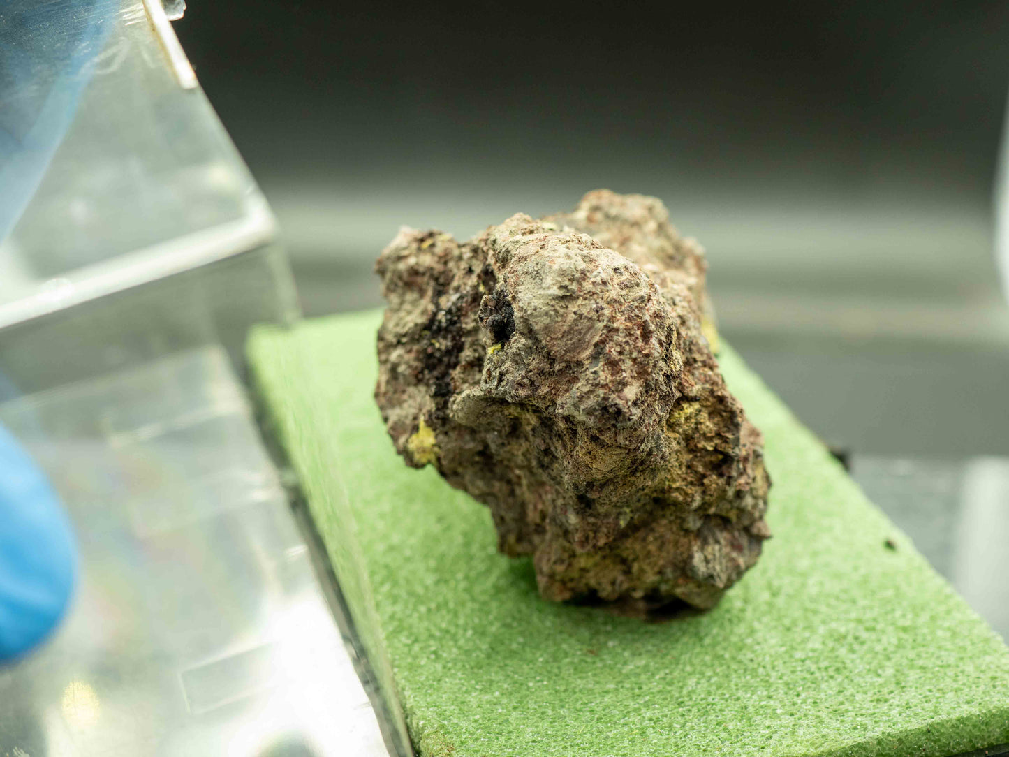 Uranophane — Old Collection Display | Faraday Mine (Madawaska Mine), Faraday Township, Hastings County, Ontario