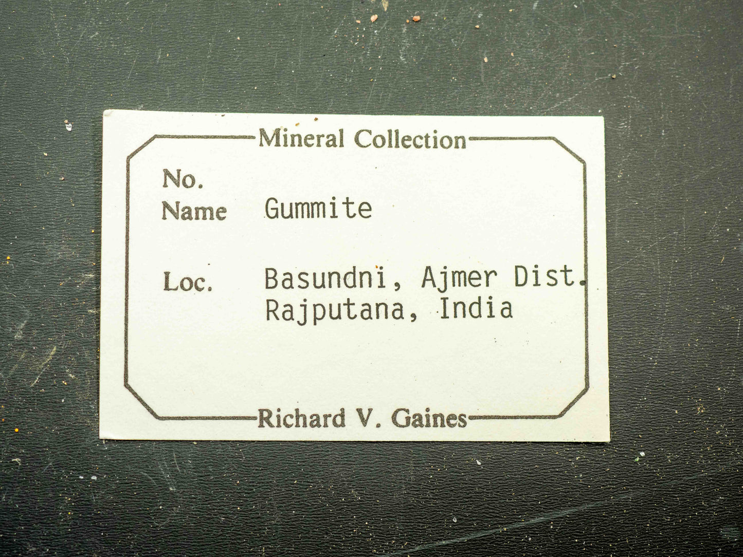 Uranophane Pseudomorphic Uraninite & Gummite — Bisundi Pegmatite, Bhilwara District, Ajmer Division, Rajasthan, India