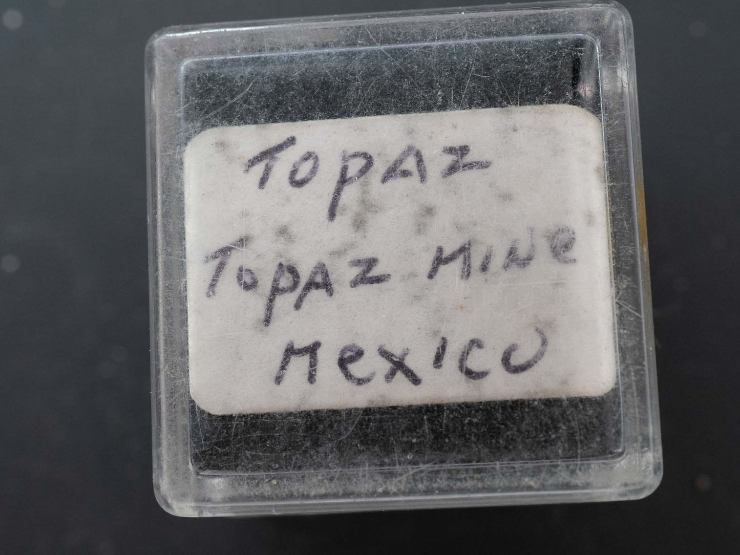 MICROMOUNT: Topaz - Topaz Mine, Mexico