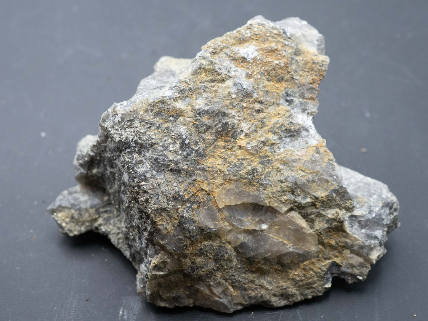 Uraninite/Brannerite in Quartz/Pyrite Conglomerate - Stanleigh Mine, Gunterman Township, Elliot Lake area, Algoma District, Ontario, Canada