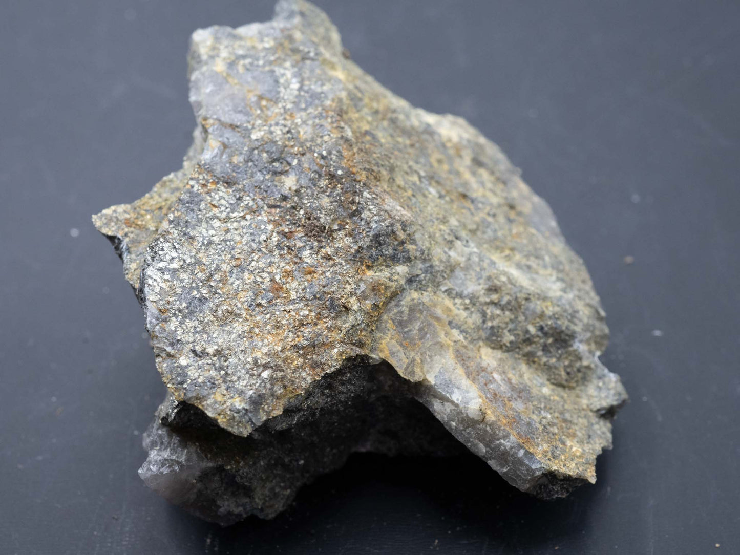 Uraninite/Brannerite in Quartz/Pyrite Conglomerate - Stanleigh Mine, Gunterman Township, Elliot Lake area, Algoma District, Ontario, Canada