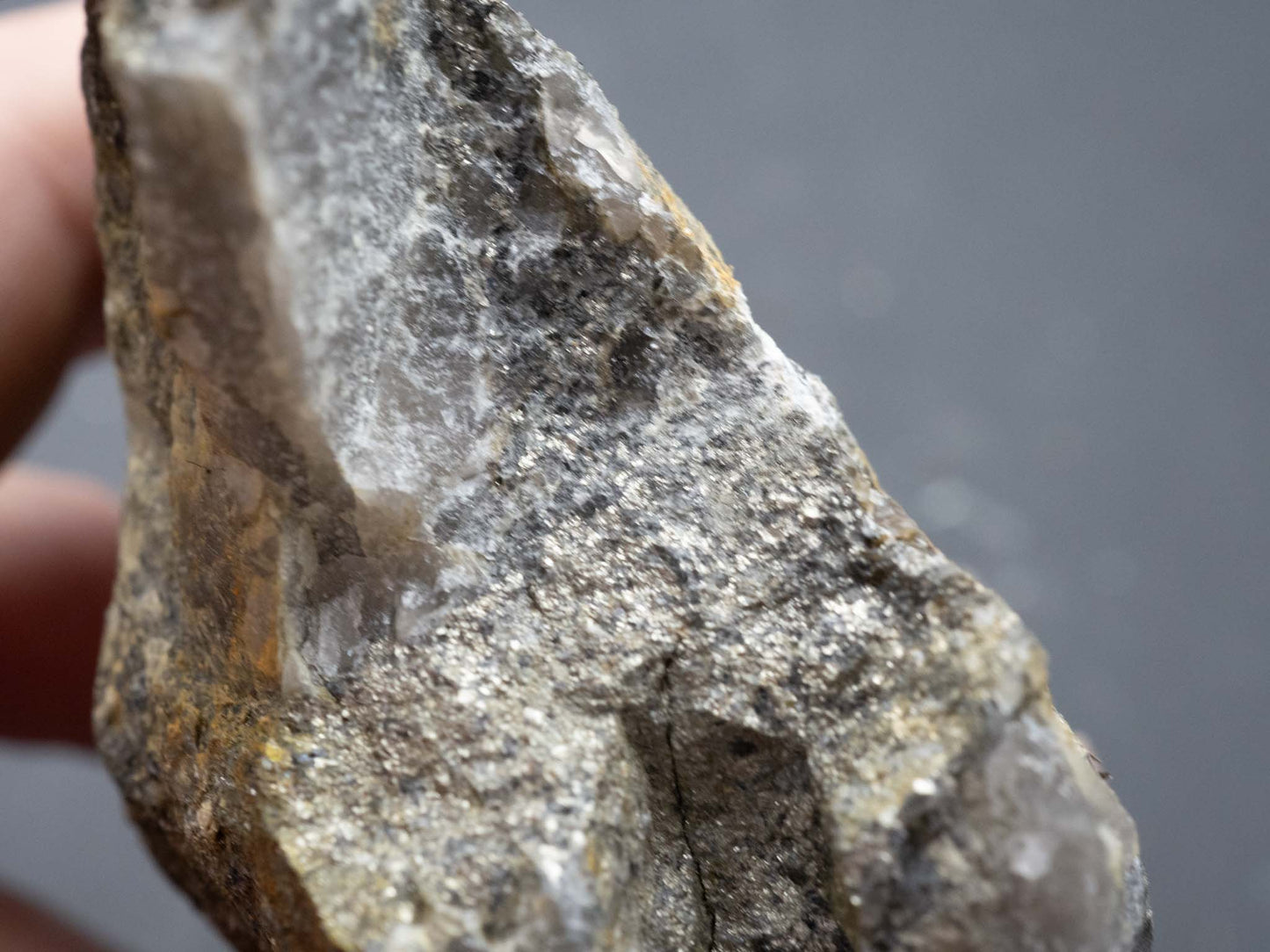 Uraninite/Brannerite in Quartz/Pyrite Conglomerate - Stanleigh Mine, Gunterman Township, Elliot Lake area, Algoma District, Ontario, Canada