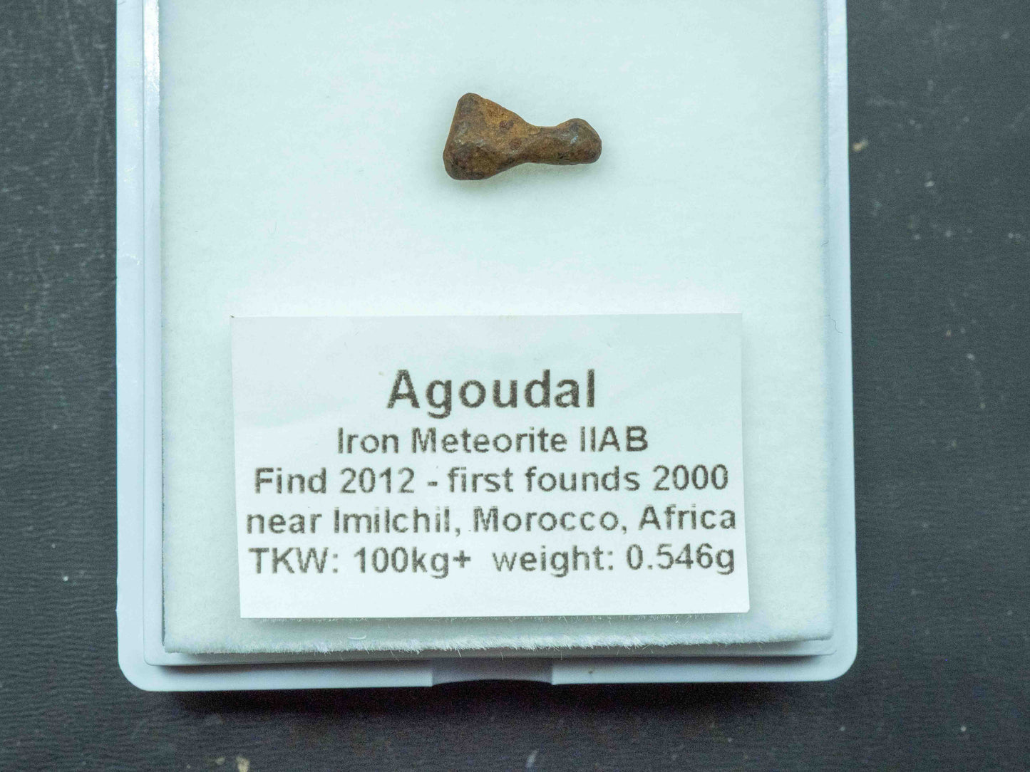 Agoudal — Iron Meteorite (IIAB) (0.546 grams)