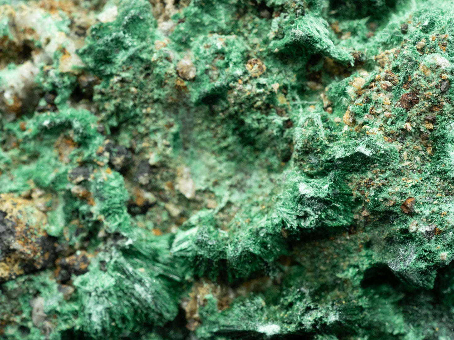 Fibrous Malachite - Mashamba West Mine, Sicomines copper-cobalt project, Mutshatsha, Lualaba, DR Congo