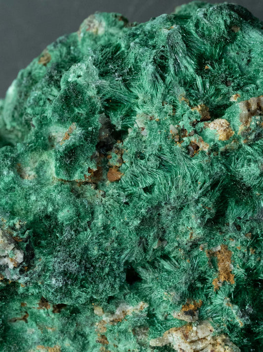 Fibrous Malachite - Mashamba West Mine, Sicomines copper-cobalt project, Mutshatsha, Lualaba, DR Congo