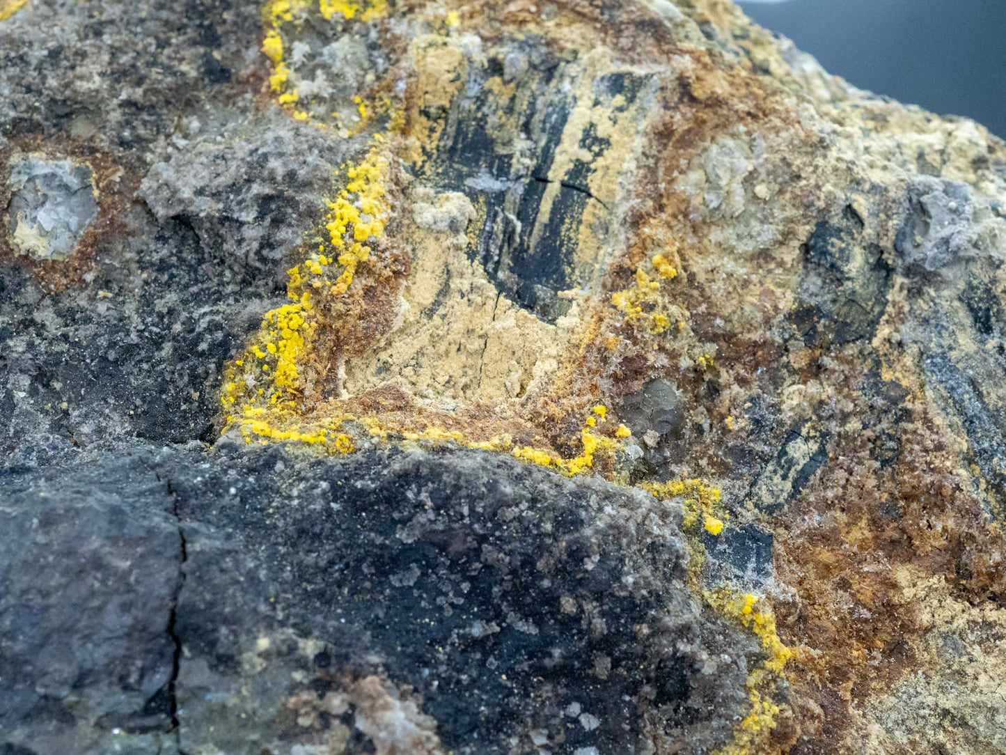 Uraninite, Carnotite, Tyuyamunite - Mi Vida Mine, Lisbon Valley Mining District, San Juan County, Utah, USA