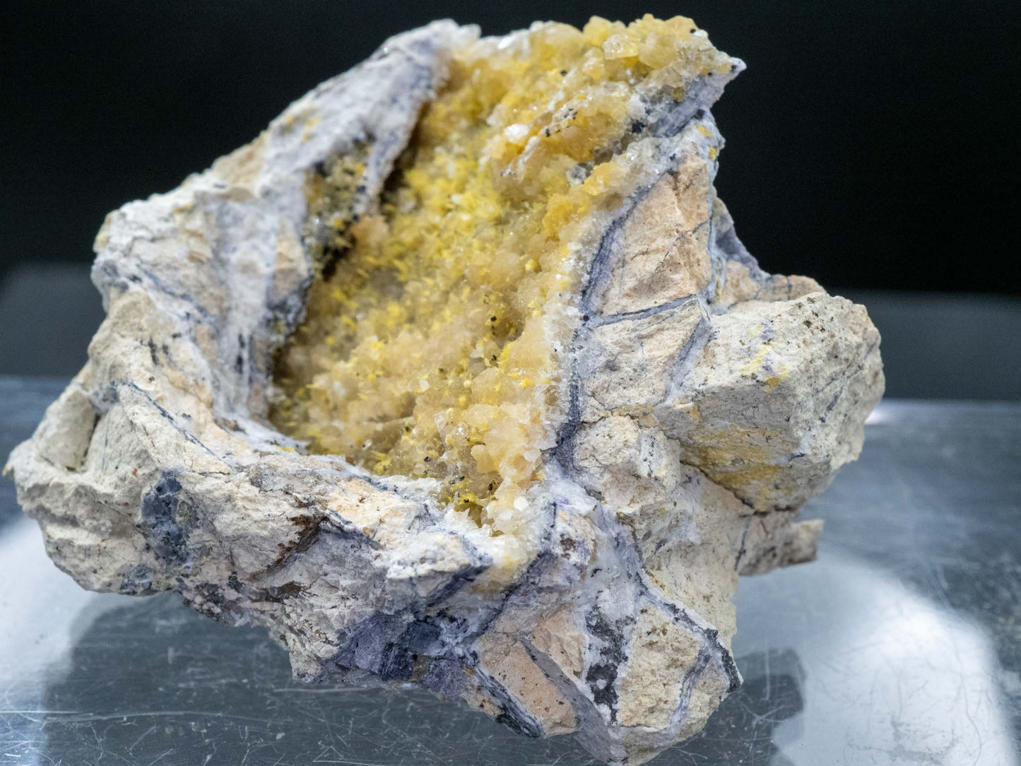 Boltwoodite - New Method Mine, Amboy area, Bristol Mountains, San Bernardino County, California, USA