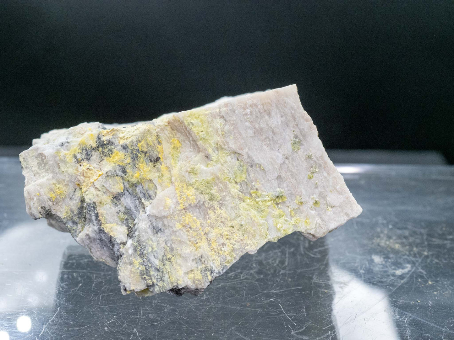 Autunite & Uranophane - Ruggles Mine, Grafton, Grafton County, New Hampshire, USA