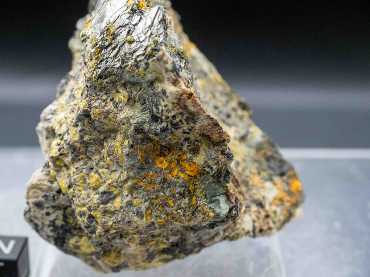 Fourmarieite and Curite on Gummite/Uraninite - Ruggles Mine, Grafton, New Hampshire, USA