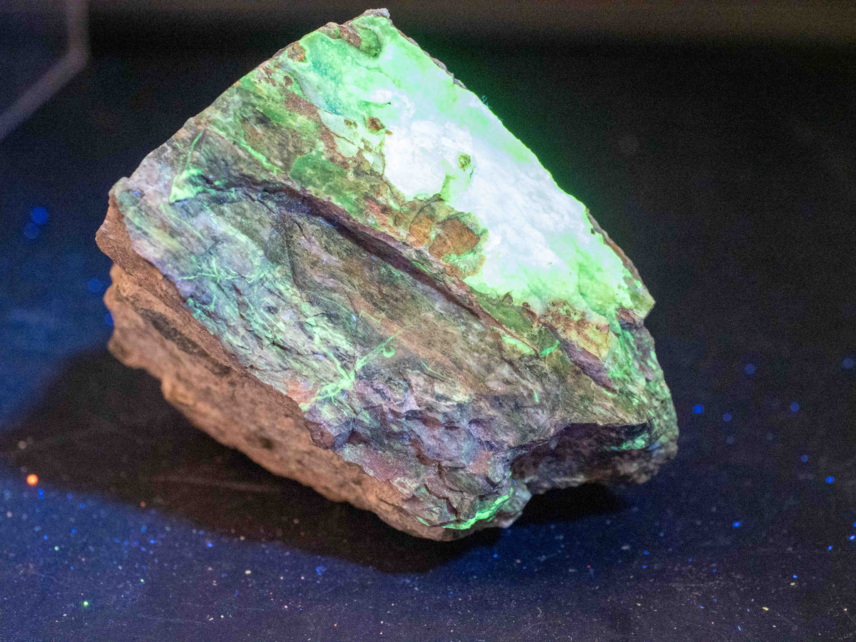 Fluorescent Petrified Wood - Anderson Uranium Mine, Yavapai County, Arizona, USA