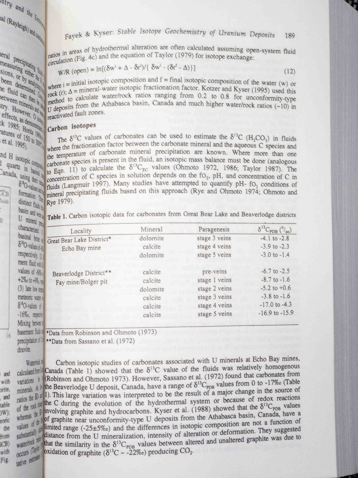 Uranium: Mineralogy, Geochemistry, and the Environment — Reviews in Mineralogy & Geochemistry, Vol. 38
