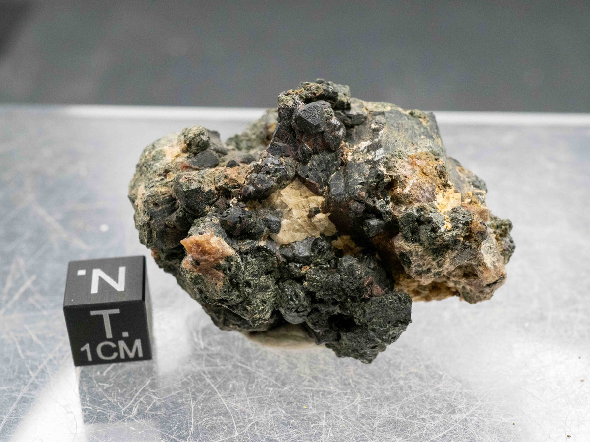 Uraninite Crystals in Augite - Bicroft Mine, near Bancroft, Ontario