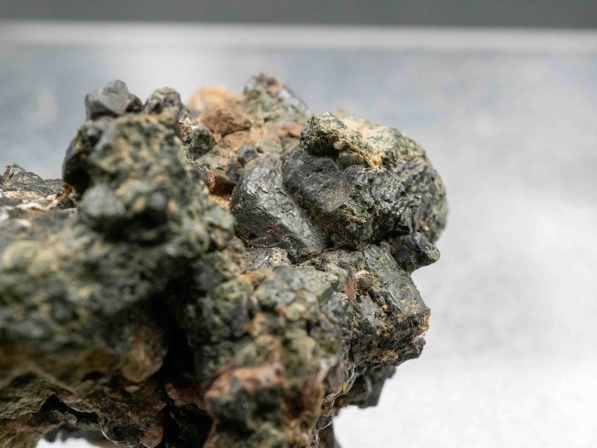 Uraninite Crystals in Augite - Bicroft Mine, near Bancroft, Ontario